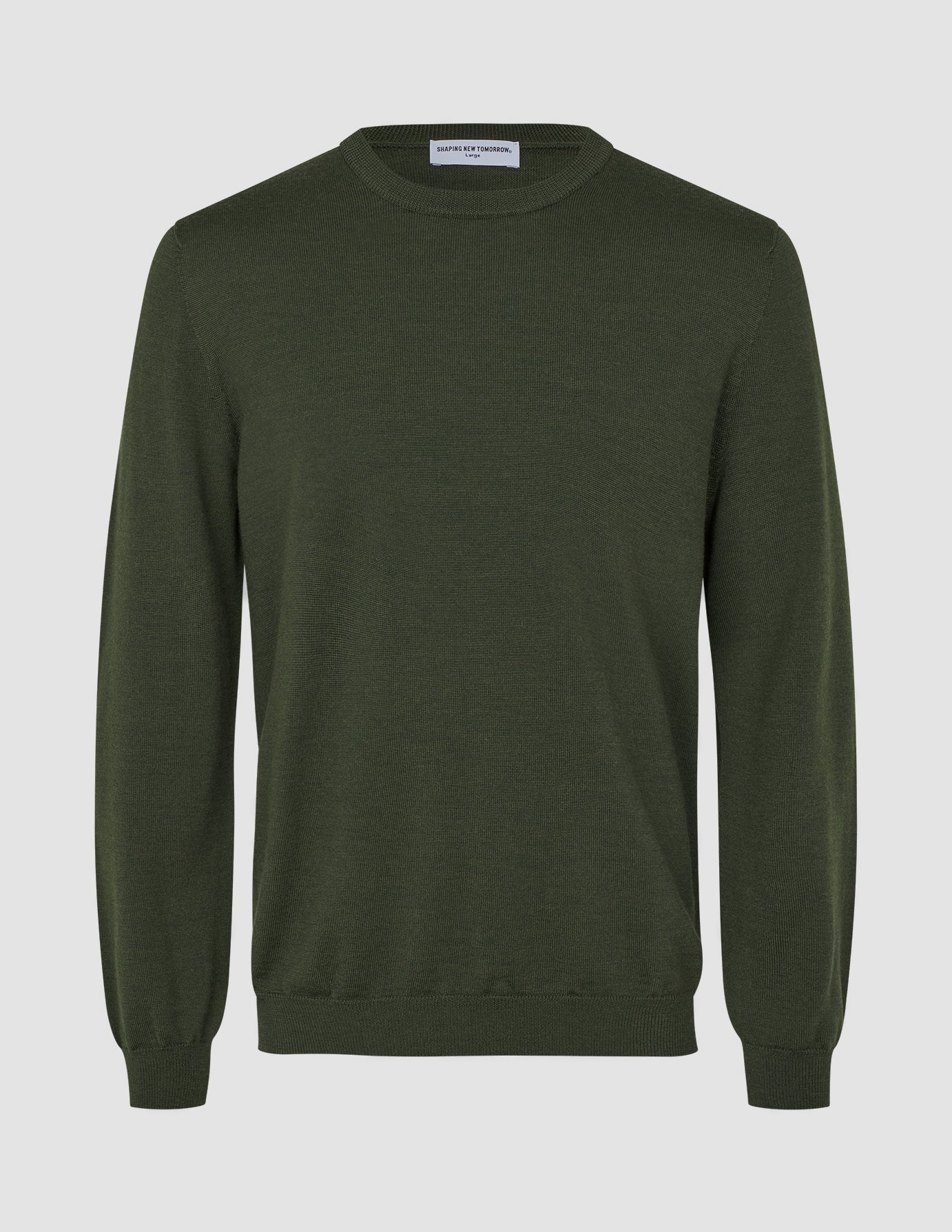 Seamless Premium Merino Knit Crewneck Green Night